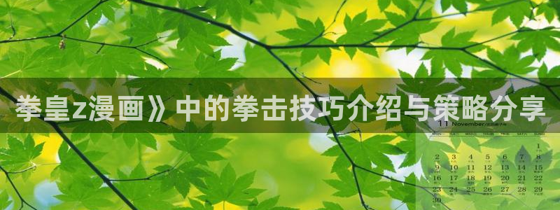 汗汗漫画免费阅读在线：拳皇z漫画》中的拳击技巧介绍与策略分享